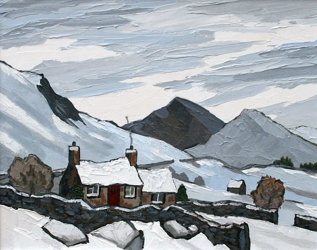 David Barnes - berwyn cottage in winter